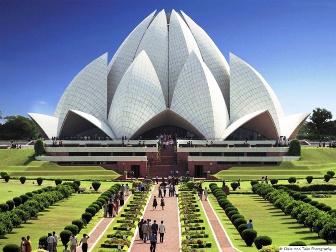 Lotus Temple Park Bahai Temple Delhi